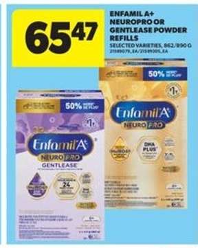 Enfamil A+ NeuroPro or Gentlease Powder Refills