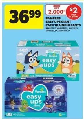 Pampers Easy Ups Giant Pack Training Pants