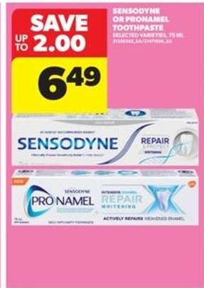 Sensodyne or Pronamel Toothpaste