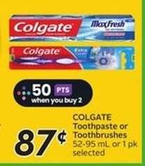 COLGATE Toothpaste or Toothbrushes