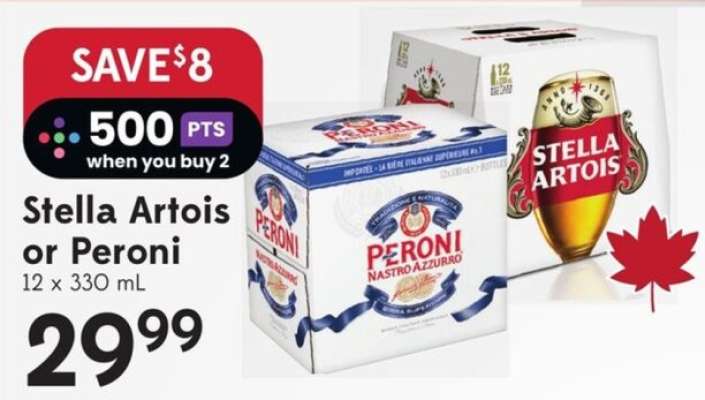 Stella Artois or Peroni