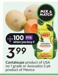Cantaloupe or Avocados