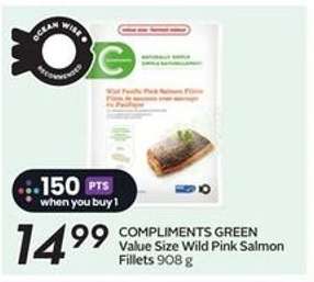 COMPLIMENTS Green Value Size Wild Pink Salmon Fillets 908 g