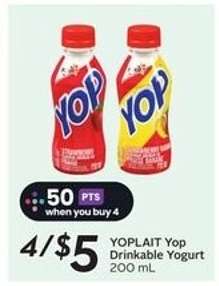 Yoplait Yop Drinkable Yogurt