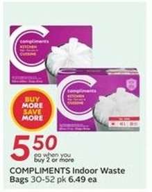COMPLIMENTS Indoor Waste Bags