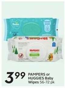 PAMPERS or HUGGIES BABY WIPES