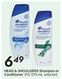Head & Shoulders Shampoo or Conditioner