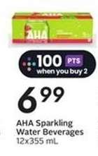 AHA SPARKLING WATER beverages