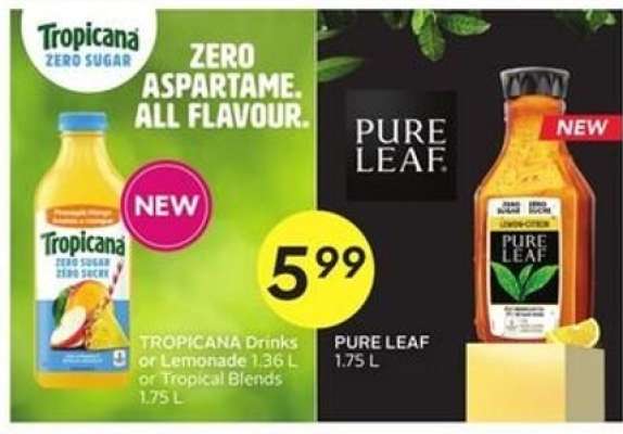 Tropicana Drinks or Lemonade or Tropical Blends