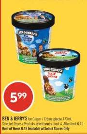 BEN & JERRY'S ICE CREAM