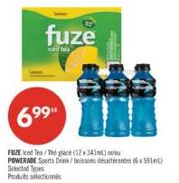 FUZE Iced Tea / POWERADE Sports Drink