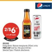 CELSIUS Energy Drink / PURE LEAF Iced Tea