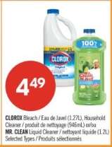 CLOROX Bleach / MR. CLEAN Liquid Cleaner
