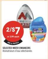 SELECTED WATER ENHANCERS