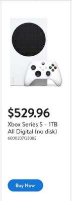 Xbox Series S – 1TB All Digital (no disk)