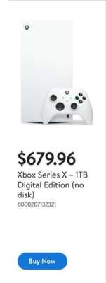 Xbox Series X – 1TB Digital Edition (no disk)