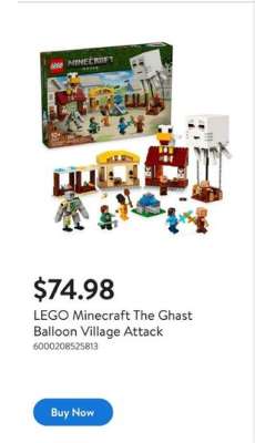 LEGO Minecraft The Ghast Balloon Village Attack