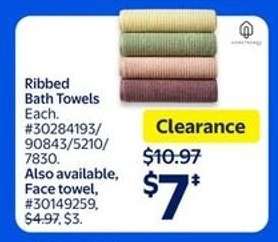 Ribbed Bath Towels