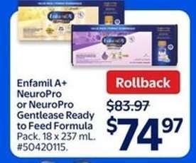 Enfamil A+ NeuroPro or NeuroPro Gentlease Ready to Feed Formula