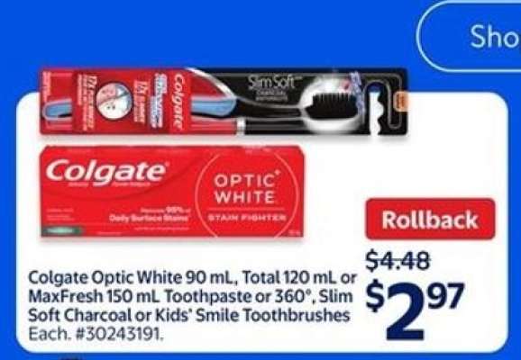 Colgate Optic White or Toothbrush
