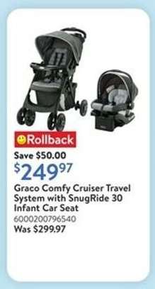 Graco Comfy Cruiser Travel System with SnugRide 30 Infant Car Seat