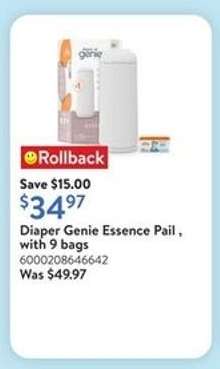 Diaper Genie Essence Pail with 9 Bags