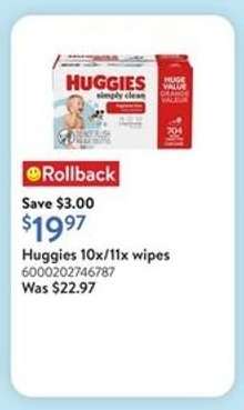 Huggies 10x/11x wipes