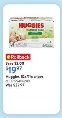 Huggies 10x/11x wipes