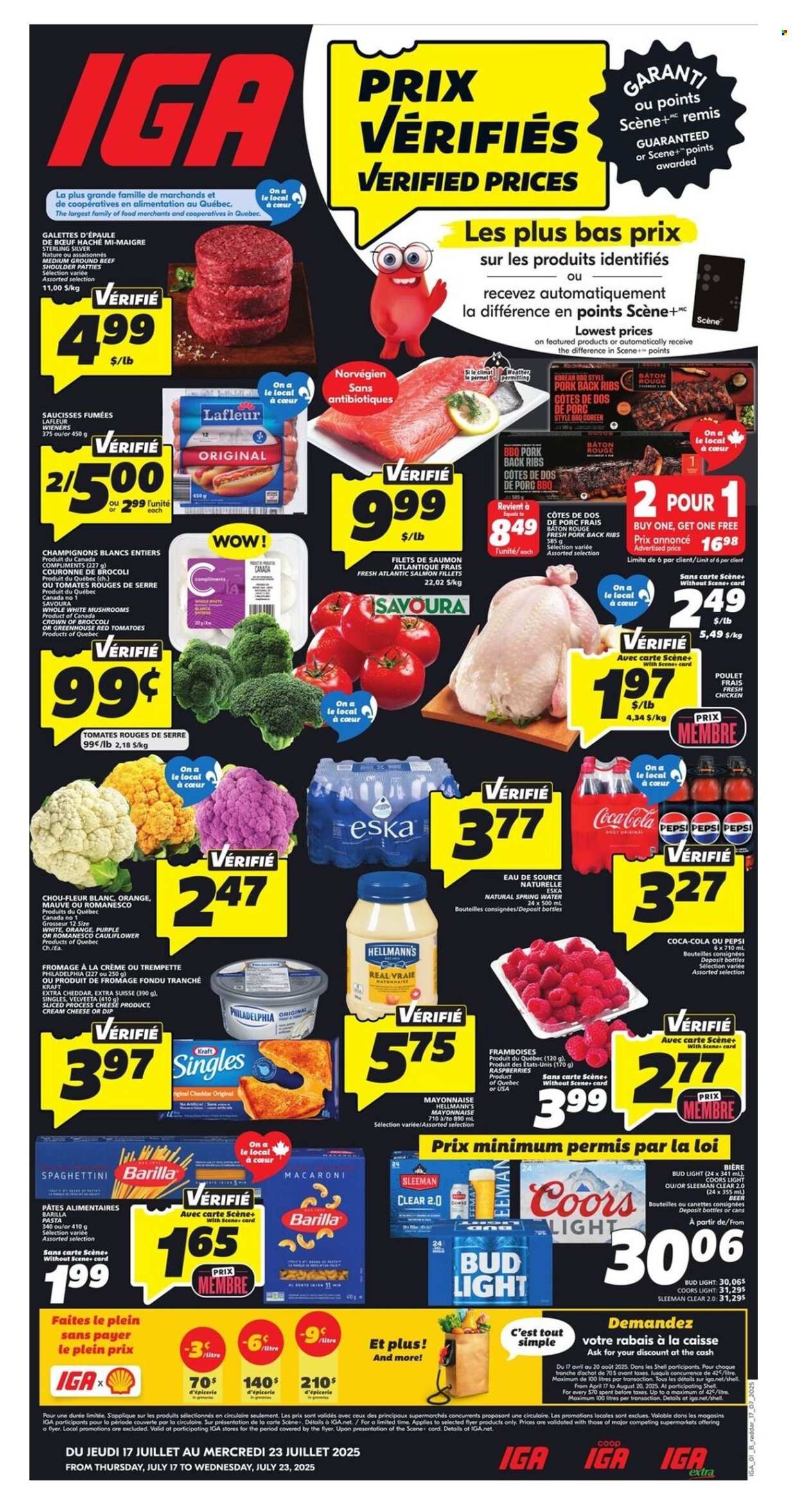 IGA flyer - July 17, 2025 - July 23, 2025. Page 1