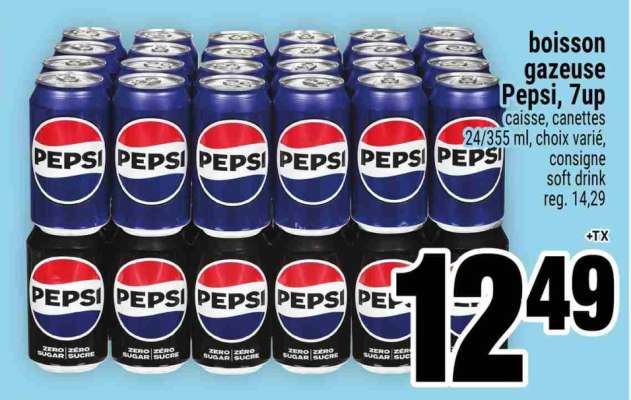 boisson gazeuse Pepsi, 7up