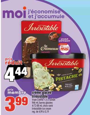 CRÈME GLACÉE IRRÉSISTIBLE