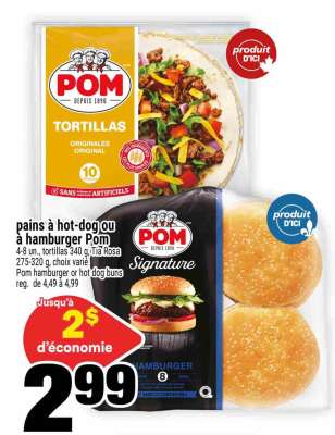 Pains à Hot-Dog ou à Hamburger POM