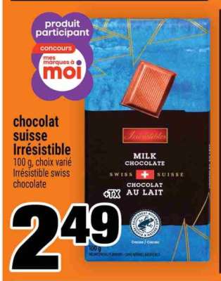 Chocolat Suisse Irrésistible