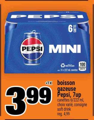 boisson gazeuse Pepsi, 7up