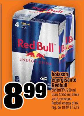 BOISSON ÉNERGISANTE REDBULL