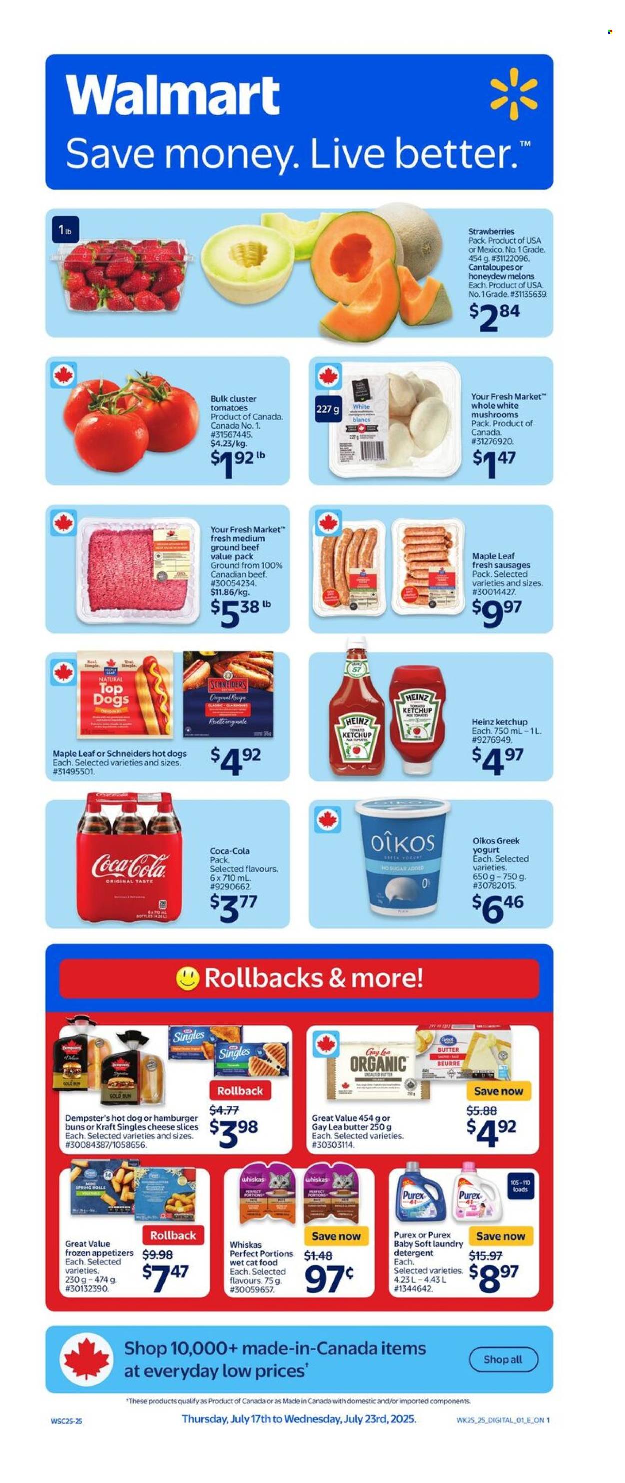 Walmart flyer - July 17, 2025 - July 23, 2025. Page 1