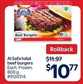 Al Safa Halal Beef Burgers