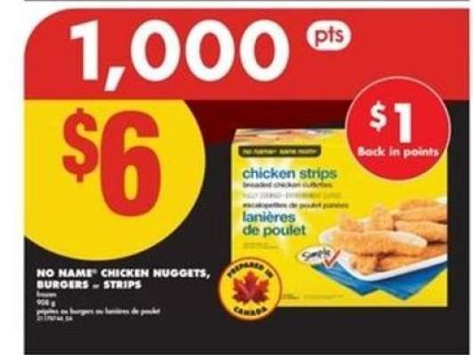 NO NAME CHICKEN NUGGETS, BURGERS – STRIPS