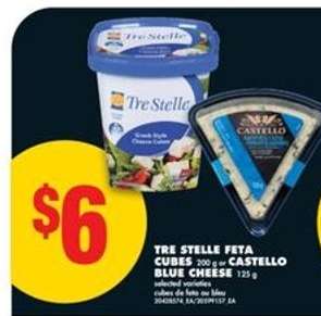 Tre Stelle Feta Cubes or Castello Blue Cheese