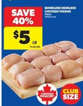 Boneless, Skinless Chicken Thighs