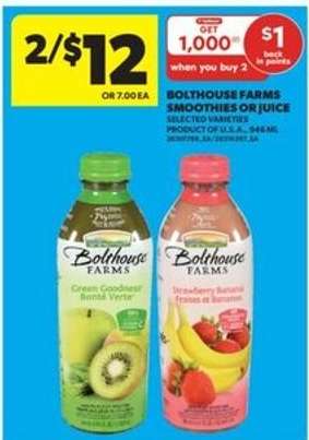 Bolthouse Farms Smoothies or Juice