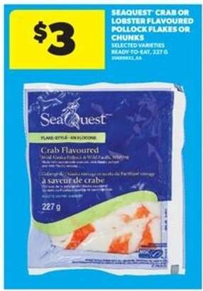 Seaquest Crab or Lobster Flavoured Pollock Flakes or Chunks