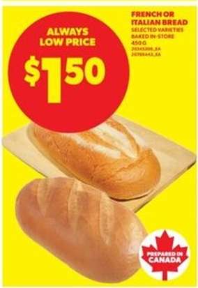 French or Italian Bread