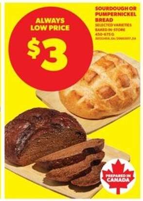 Sourdough or Pumpernickel Bread
