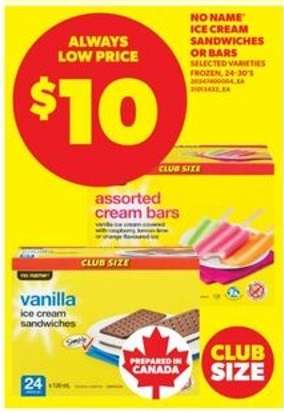 NO NAME ICE CREAM SANDWICHES OR BARS