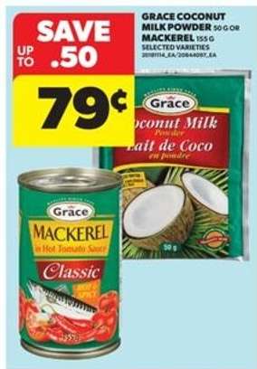 Grace Coconut Milk Powder or Mackerel