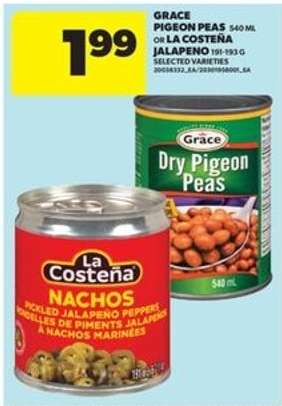 Grace Pigeon Peas or La Costeña Jalapeño