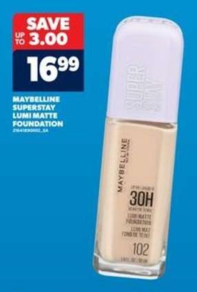 Maybelline Superstay Lumi Matte Foundation