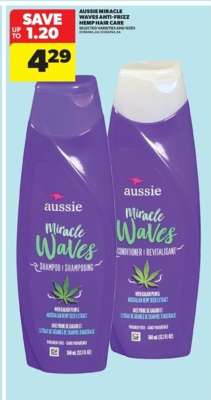 Aussie Miracle Waves Anti-Frizz Hemp Hair Care