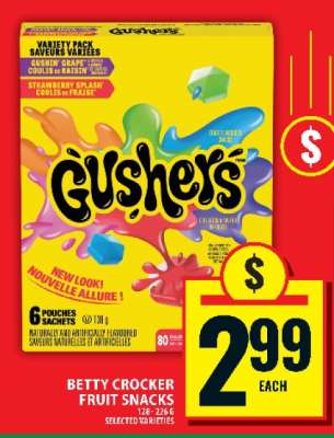 BETTY CROCKER FRUIT SNACKS